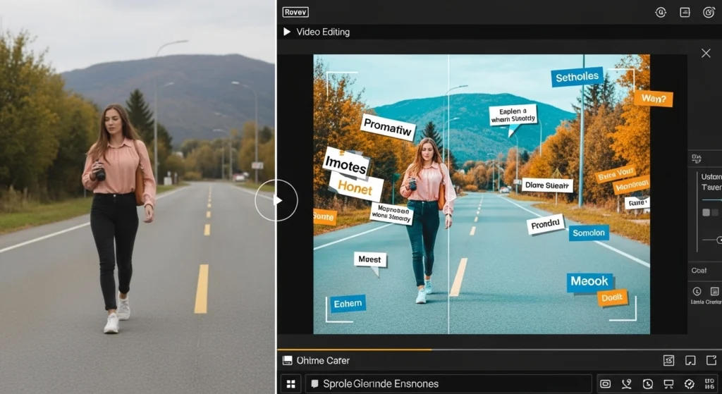 CapCut before-and-after image showing enhanced video effects