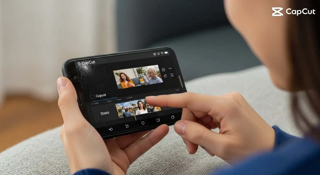 User editing video on older Android phone using CapCut