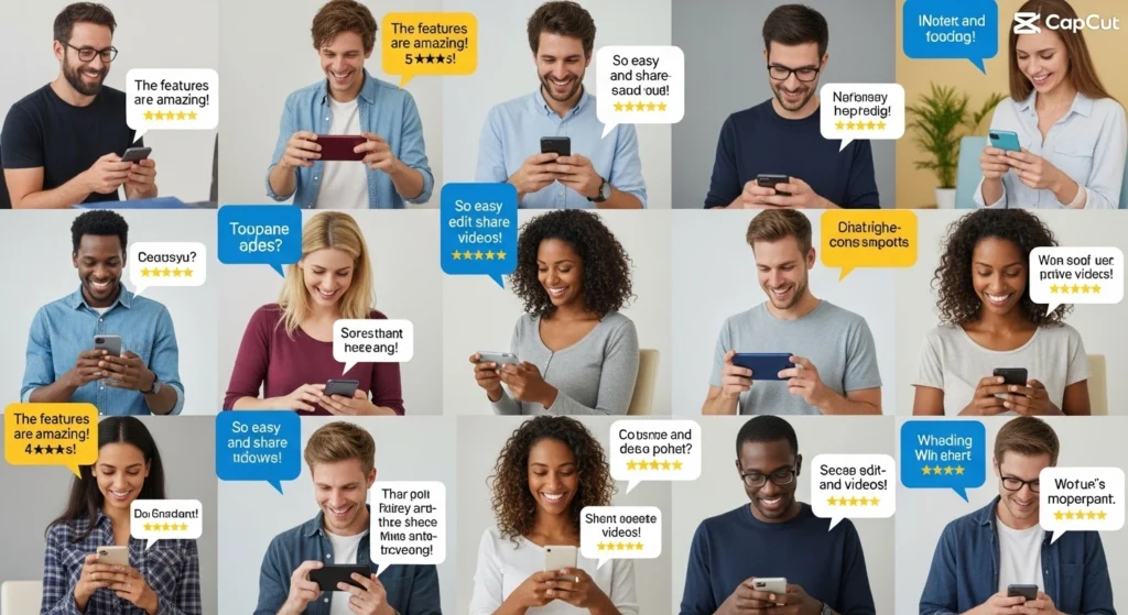 Testimonials from CapCut users and video editors