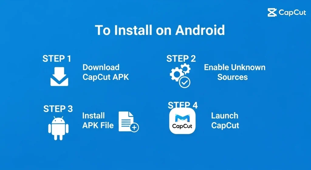 CapCut APK installation process on Android
